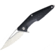 Brous Blades Division Linerlock Folding Knife, 4.5in Satin D2 Tool Steel Blade, Black Contoured Polymer Handle, Thumb Pull, Pocket Clip, BRBM005