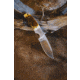 Browning Buckmark Hunter Fixed Blade Knife, 3in, 8Cr13MoV, Drop Point, Bone Handle, Leather, 3220509