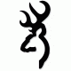 Browning Decal, Buckmark, 4 inch Black 