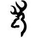 Browning Decal, Buckmark, 6 inch Black