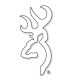 Browning Decal, Buckmark, 4 inch White