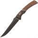 Browning Hunter Fixed Blade Trail Point Knife, 4.5 black stonewash finish 440C stainless trailin, Two-tone finish sculpted wood handle, 3220394B