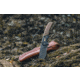 Browning Large Hunter Fixed Blade Knife, 3.625in, 440-C, Drop Point, Wood Handle, Split Grain Leather, 3220397B