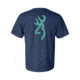 Mens Graphic Pigment Solid Buckmark Short Sleeve T-Shirt, Midnight