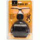 Browning Range Kit w/Shooting Glasses, Earmuffs and Ear Plugs - 126368 