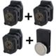 USED, Black Scorpion Outdoor Gear IPSC / USPSA 3 Storm I Pouches w/ 1 Magnetic Magazine Pouch, Black, CO03-2222-MPMG