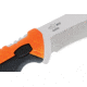 Buck Knives 657 Pursuit Pro Large Knife, 4.5in S35VN Guthook Satin Blade, Versaflex Orange/Black Handle, 0657ORG