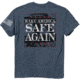 Buck Wear T-shirt ''america Safe Again'' S-sleeve Slate Lrg
