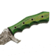 BucknBear Damascus Tanto Tracker with G10 Handle, Green/Silver, BNB1227TT