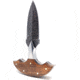 BucknBear Push Fixed Dagger with Walnut Handle, Silver, Wood, BNB15256