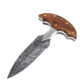 BucknBear Push Fixed Dagger with Walnut Handle, Silver, Wood, BNB15256