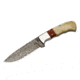 BucknBear Red Fixed Knife Hunter, Silver Blade, NSN N BNB02129