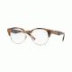 Burberry BE2261 Progressive Prescription Eyeglasses, 50mm, Spotted Brown/light Gold, BE2261-3641-50-PRO