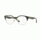 Burberry BE2261 Progressive Prescription Eyeglasses 3659-50 - Striped Green/light Gold Frame