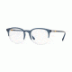 Burberry BE2272 Bifocal Prescription Eyeglasses 3719-51 - Top Blue On Crystal Frame