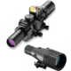 Burris RT-6 1-6x24 mm Rifle Scope, 30mm Tube, Second Focal Plane, Red Ballistic AR 5X Reticle, Matte, Black, w/TRYBE Optics Enhancer Rifle Scope Magnification Quadrupler, 200475-KIT2