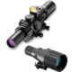 Burris RT-6 1-6x24 mm Rifle Scope, 30mm Tube, Second Focal Plane, Red Ballistic AR 5X Reticle, Matte, Black, w/TRYBE Optics Enhancer Rifle Scope Magnification Quadrupler, 200475-KIT2