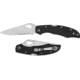 Byrd by Spyderco Harrier 2 Folding Knife, 3.36 in, Combination Blade, Black FRN Handle, BY01PSBK2