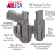 C&amp;G Holsters MOD1 Lima Holster, Glock 19 w/ Streamlight TLR-7, Left Hand, Matte, Black, 819828028956