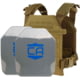 Caliber Armor AR550 Level III+ Quick Response Package w/PolyShield Spall Coat, SAPI Style, Coyote Brown, Medium/2XL, 19-AR550-QRP-SAPI-SPC-CB