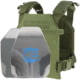 Caliber Armor AR550 Level III+ Quick Response Package w/PolyShield Spall Coat, SAPI Style + Shooter Cut, OD Green, Medium/2XL, 19-AR550-QRP-SAPI-SC-SPC-OD