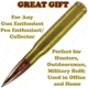 Caliber Gourmet Bullet Twist Pen Gold Brass, CBG1018