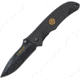Camillus Knives Rimfire 30-60 Linerlock Folding Knife, 2.75in Black Carbonitride Titanium Coated Aus-8 SS Drop Point, Black G10 Handle, Pocket Clip, 30-60 Bullet Cap Inlay, Black, 19471