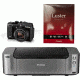 Canon PowerShot G1 X Digital Compact Camera 5249B001 with Canon LU-101 Pro Luster Letter Size Paper 50 Pack 6211B004 and Canon PIXMA PRO-100 Photo Inkjet Printer, Black 6228B002