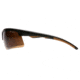 Carhartt Rockwood Safety Glasses w/Sandstone Bronze Anti-Fog Lens ,polybag, Black/Tan, CHB718DT