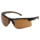 Carhartt Rockwood Safety Glasses w/Sandstone Bronze Anti-Fog Lens ,polybag, Black/Tan, CHB718DT