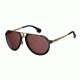 Carrera 1003/S Sunglasses CA1003S-02M2-W6-5818 - Black/Gold Frame, Burgundy Polarized Lenses, Lens Diameter 58mm, Distance Between Lenses 18mm