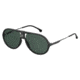 Carrera 1020/S Sunglasses CA1020S-0003-UC-6015 - Matte Black Frame, Green Polarized Lenses, Lens Diameter 60mm, Distance Between Lenses 15mm