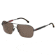 Carrera 8028/S Sunglasses CA8028S-0R80-70-5917 - Semi Matte Dark Ruthenium Frame, Brown Lenses, Lens Diameter 59mm, Distance Between Lenses 17mm