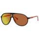 Carrera Champion/RUBBER/S Sunglasses CHAMPRUS-09LV-UZ-6212 - Matte Black / Red Frame, Red Mirror Lenses, Lens Diameter 62mm, Distance Between Lenses 12mm