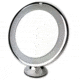 Carson 2x Round Lighted Mirror W/Suction Cup Base, 5 in, Silver, MI-20