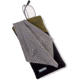 Carson Eyeglass Pouch w/Built-in Microfiber Cloth, Black/Olive, 6.7x7.6in, EC-10BKOL