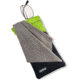 Carson Eyeglass Pouch w/Built-in Microfiber Cloth, Grey/Green, 6.7x7.6in, EC-10GYGR