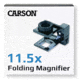 Carson LinenTest/Loupe Lighted Foldout Compact Magnifier Loupe, Black LT-10