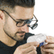 Carson OcuLens 5x / 7x Clip-on Adjustable Eyeglass Magnifier Loupe Set OL-57