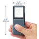 Carson PO-55 MiniBrite 5x Power Slide-Out Pocket Magnifier Loupe,Grey PO-55
