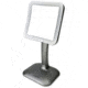 Carson Square Lighted Mirror W/Stand, Silver, MI-30
