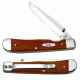 Case 6154LC SS Smooth Chestnut Bone TrapperLock Folding Knife w/Belt Clip,4.125in closed 30112
