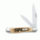 Case 6220 Amber Bone SS Peanut, Clip and Pen Blades 00045
