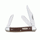 Case 63087 SS Brown Synthetic Medium Stockman Clip, Spey and Pen Blades Jigged Brown Synthetic Handle Folding Knife, Jigged Brown Synthetic Handle, 3 3/8 00217