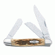 Case 6347 SS Amber Stockman  Clip, Sheepfoot and Spey BladesFolding Knife, Amber Bone SS Handle, 3 7/8 00128