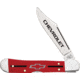 Case Chevrolet Mini Copperlock Folding Knife, 3.63in Closed, 2.72in, Mirror Locking Clip Blade, Red Smooth Synthetic Handle, 33706