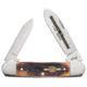 Case Limited XX Edition Series XXXIII Barnboard Jig Burnt Brown Bone Canoe (62131 SS), 11753