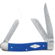Case Md Stockman Blue G10 Folding Knife, 3.63in Closed, Satin Clip/Sheepsfoot/Spey Blades, Blue G10 Handle, 16752