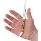 Case Medium Toothpick 6.5 Bonestag Folding Knife, 4.25in Closed, Mirror Long Clip Blade, 6.5 Bonestag Handle, 65328