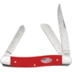 Case Medium Stockman American Workman Folding Knife, 3.63in Closed, Carbon Steel, Stonewash Clip/Sheepsfoot/Spey Blades, Red Smooth Synthetic Handle, 73931